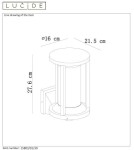 Outdoor wall lamps - Lucide CADIX Wall lamp 1xE27 black 15803/01/30 - product 11