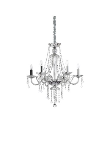 Ideal Lux Lampa Wisząca AMADEUS SP6 Transparentny/Chrom 168753