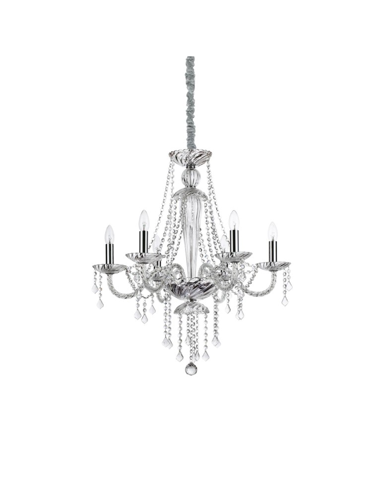 Ideal Lux Lampa Wisząca AMADEUS SP6 Transparentny/Chrom 168753