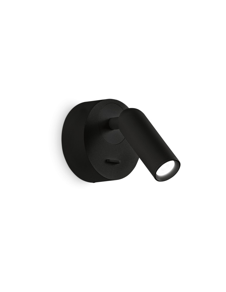 Ideal Lux Lampa Ścienna BEAN AP ROUND NERO Czarny 260617