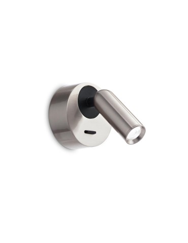 Ideal Lux Lampa Ścienna BEAN AP ROUND NICKEL Nikiel 260631