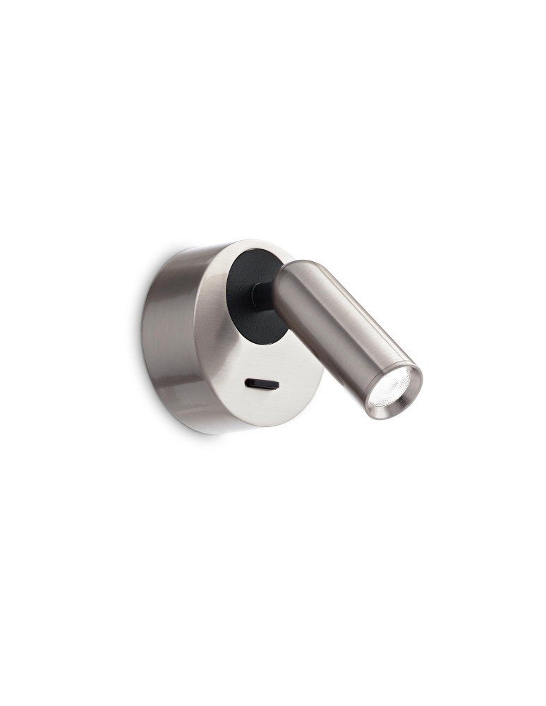 Ideal Lux Lampa Ścienna BEAN AP ROUND NICKEL Nikiel 260631