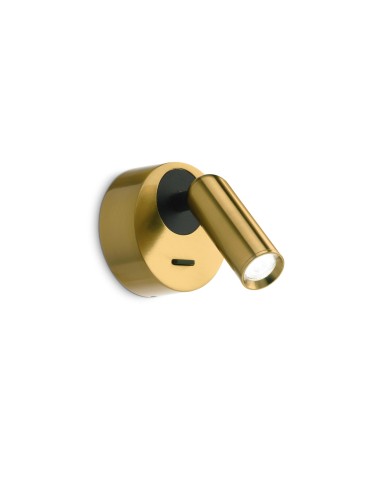 Ideal Lux Lampa Ścienna BEAN AP ROUND OTTONE Mosiądz 260624