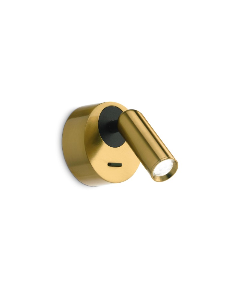 Ideal Lux Lampa Ścienna BEAN AP ROUND OTTONE Mosiądz 260624