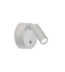 Ideal Lux Lampa Ścienna BEAN AP ROUND RECHARGEABLE BIANCO Biały 350233