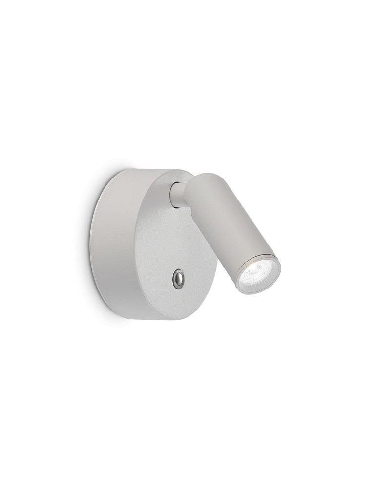 Ideal Lux Lampa Ścienna BEAN AP ROUND RECHARGEABLE BIANCO Biały 350233