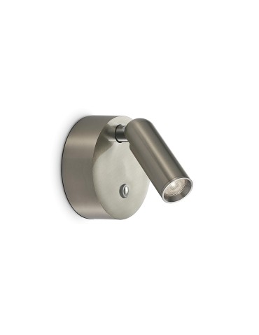Ideal Lux Lampa Ścienna BEAN AP ROUND RECHARGEABLE NICKEL Nikiel 364810