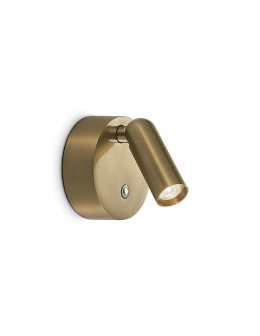 Ideal Lux Lampa Ścienna BEAN AP ROUND RECHARGEABLE OTTONE Mosiądz/Złoty 350264