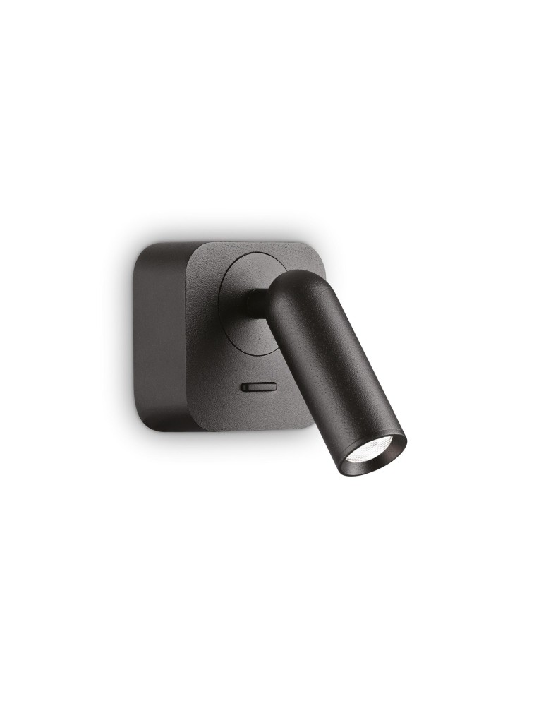 Ideal Lux Lampa Ścienna BEAN AP SQUARE NERO Czarny 260655
