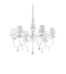 Ideal Lux Lampa Wisząca BLANCHE SP6 BIANCO Biały 035581