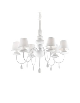 Ideal Lux Lampa Wisząca BLANCHE SP6 BIANCO Biały 035581