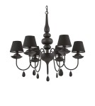 Ideal Lux Lampa Wisząca BLANCHE SP6 NERO Czarny 111872