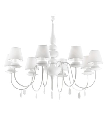 Ideal Lux Lampa Wisząca BLANCHE SP8 BIANCO Biały 035574
