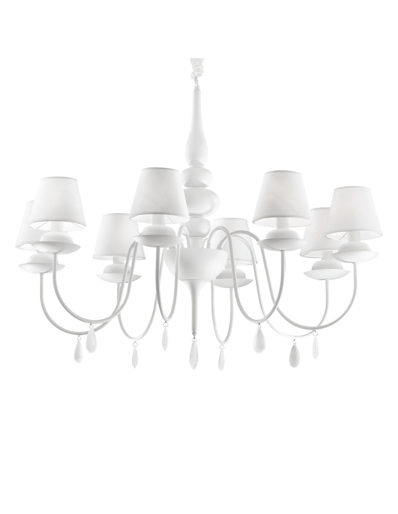 Ideal Lux Lampa Wisząca BLANCHE SP8 BIANCO Biały 035574