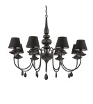 Ideal Lux Lampa Wisząca BLANCHE SP8 NERO Czarny 111896