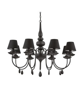 Ideal Lux Lampa Wisząca BLANCHE SP8 NERO Czarny 111896