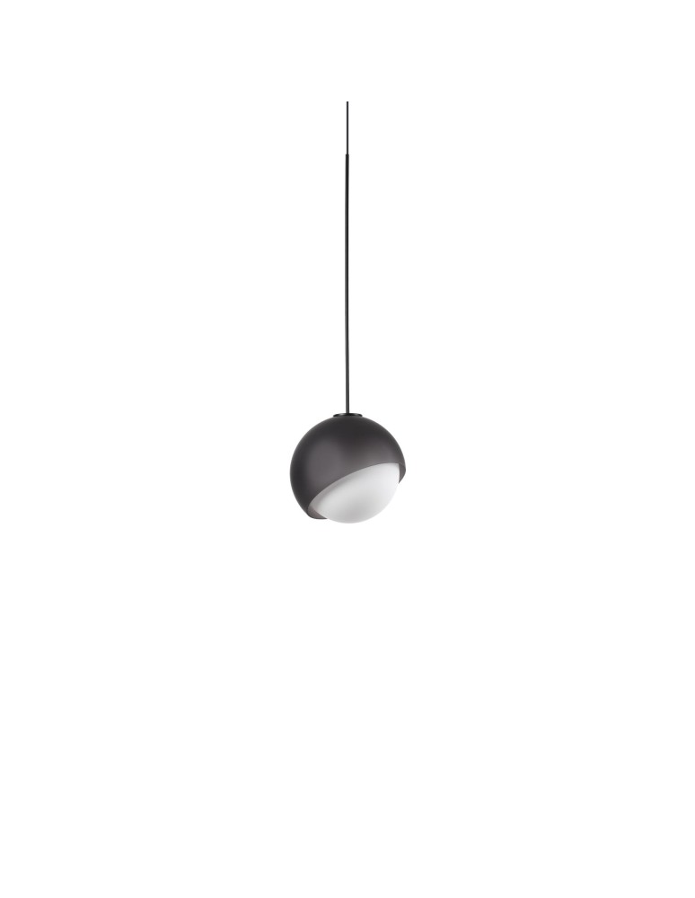 Ideal Lux Lampa Wisząca BLOOM SP1 D12 NERO Czarny 366630 Ideal Lux Lampa Wisząca BLOOM SP1 D12 NERO Czarny 366630
