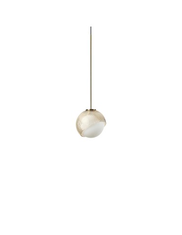 Ideal Lux Lampa Wisząca BLOOM SP1 D12 OTTONE Mosiądz 366623