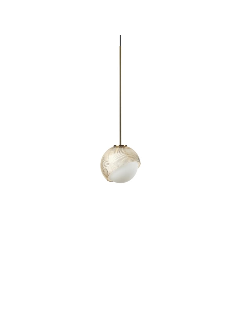 Ideal Lux Lampa Wisząca BLOOM SP1 D12 OTTONE Mosiądz 366623