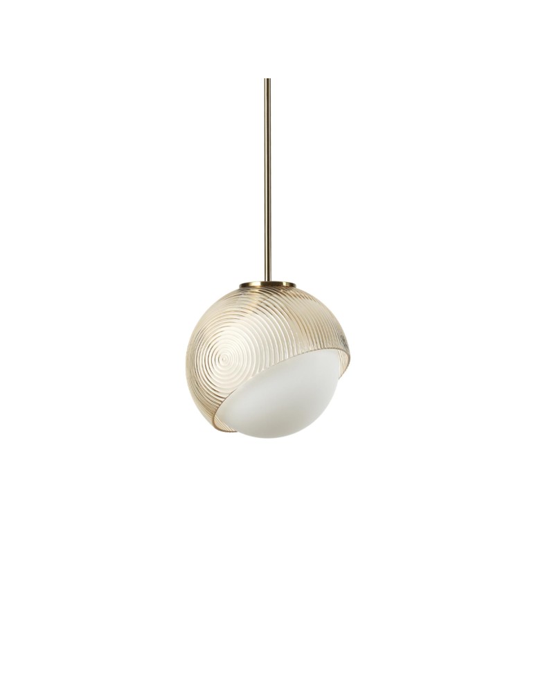 Ideal Lux Lampa Wisząca BLOOM SP1 D22 OTTONE Mosiądz 366661