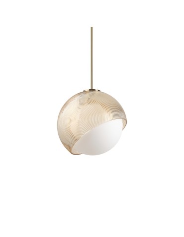 Ideal Lux Lampa Wisząca BLOOM SP1 D30 OTTONE Mosiądz 366685