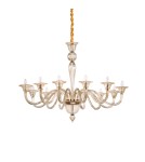 Ideal Lux Lampa Wisząca BRIGITTA SP12 AMBRA Bursztynowy/Złoty 199405