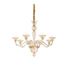 Ideal Lux Lampa Wisząca BRIGITTA SP8 AMBRA Bursztynowy/Złoty 199412