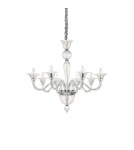 Ideal Lux Lampa Wisząca BRIGITTA SP8 TRASPARENTE Transparentny/Chrom 199382