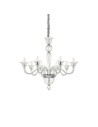 View Ideal Lux Lampa Wisząca BRIGITTA SP8 TRASPARENTE Transparentny/Chrom 199382