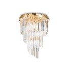 Ideal Lux Lampa Sufitowa CARLTON PL12 ORO Złoty 213507