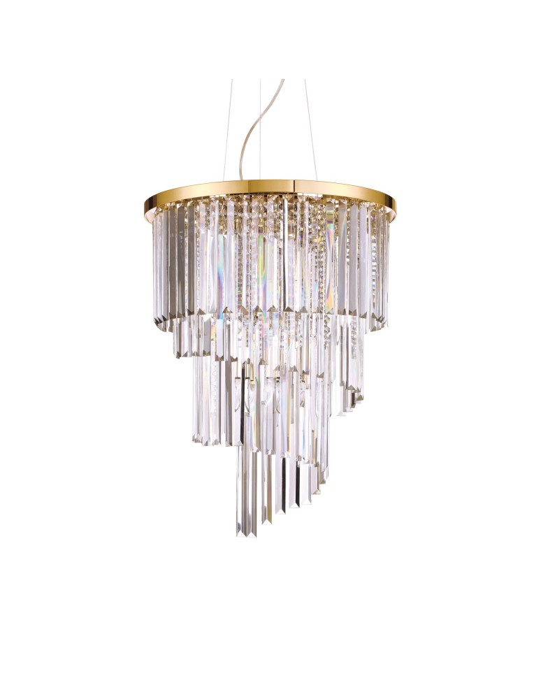 Ideal Lux Lampa Wisząca CARLTON SP12 ORO Złoty 213521