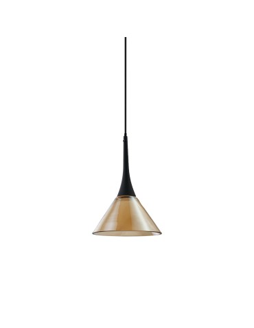 Ideal Lux Lampa Wisząca COCKTAIL LED SP AMBRA Bursztynowy/Czarny 353623