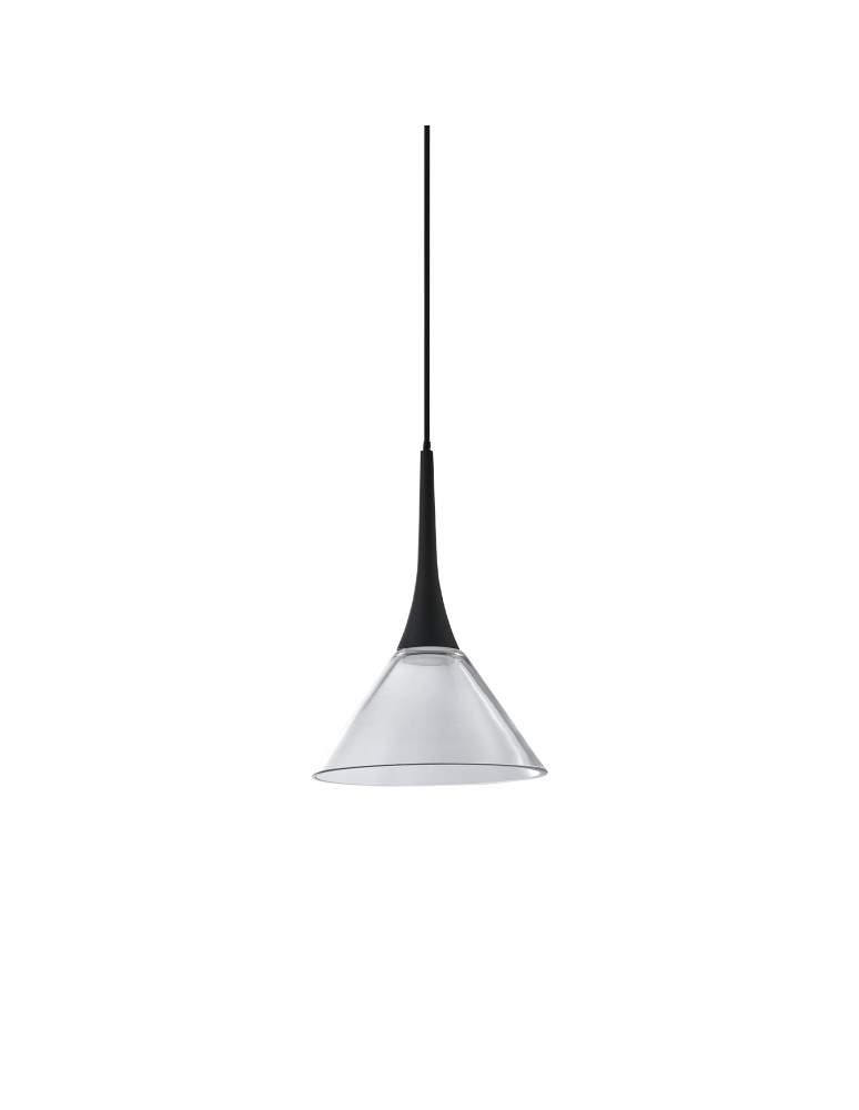 Ideal Lux Lampa Wisząca COCKTAIL LED SP TRASPARENTE Transparentny/Czarny 353647