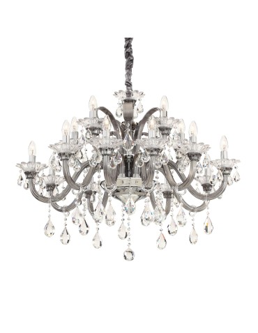 Ideal Lux Lampa Wisząca COLOSSAL SP15 GRIGIO Szary/Chrom 081526