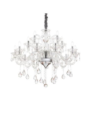 Ideal Lux Lampa Wisząca COLOSSAL SP15 TRASPARENTE Transparentny/Chrom 114170