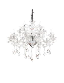 Ideal Lux Lampa Wisząca COLOSSAL SP15 TRASPARENTE Transparentny/Chrom 114170