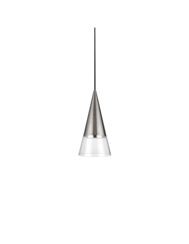 Ideal Lux Lampa Wisząca CONO SP1 NICKEL Nikiel 322803