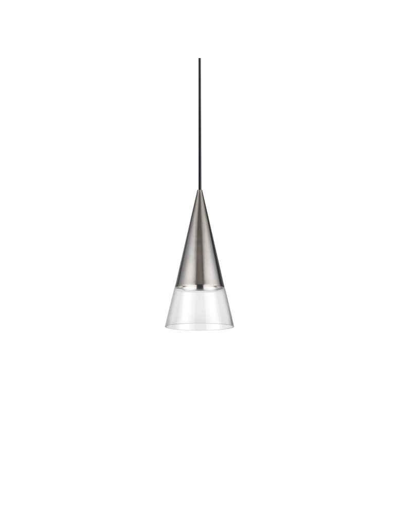 Ideal Lux Lampa Wisząca CONO SP1 NICKEL Nikiel 322803 Ideal Lux Lampa Wisząca CONO SP1 NICKEL Nikiel 322803