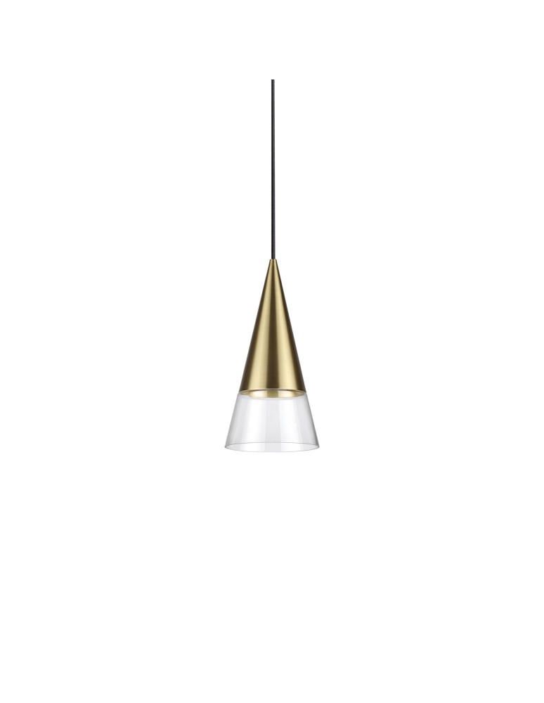 Ideal Lux Lampa Wisząca CONO SP1 OTTONE Mosiądz 321479