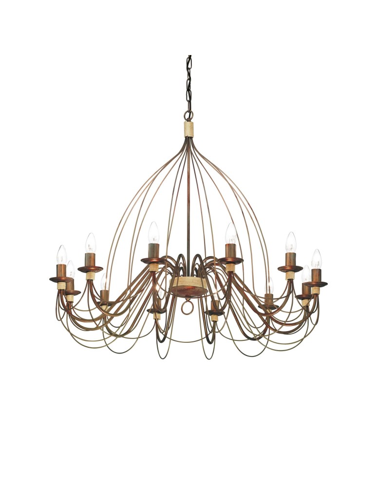 Ideal Lux Lampa Wisząca CORTE SP12 RUGGINE Rdzawy 097671