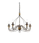 Ideal Lux Lampa Wisząca CORTE SP5 RUGGINE Rdzawy 057187