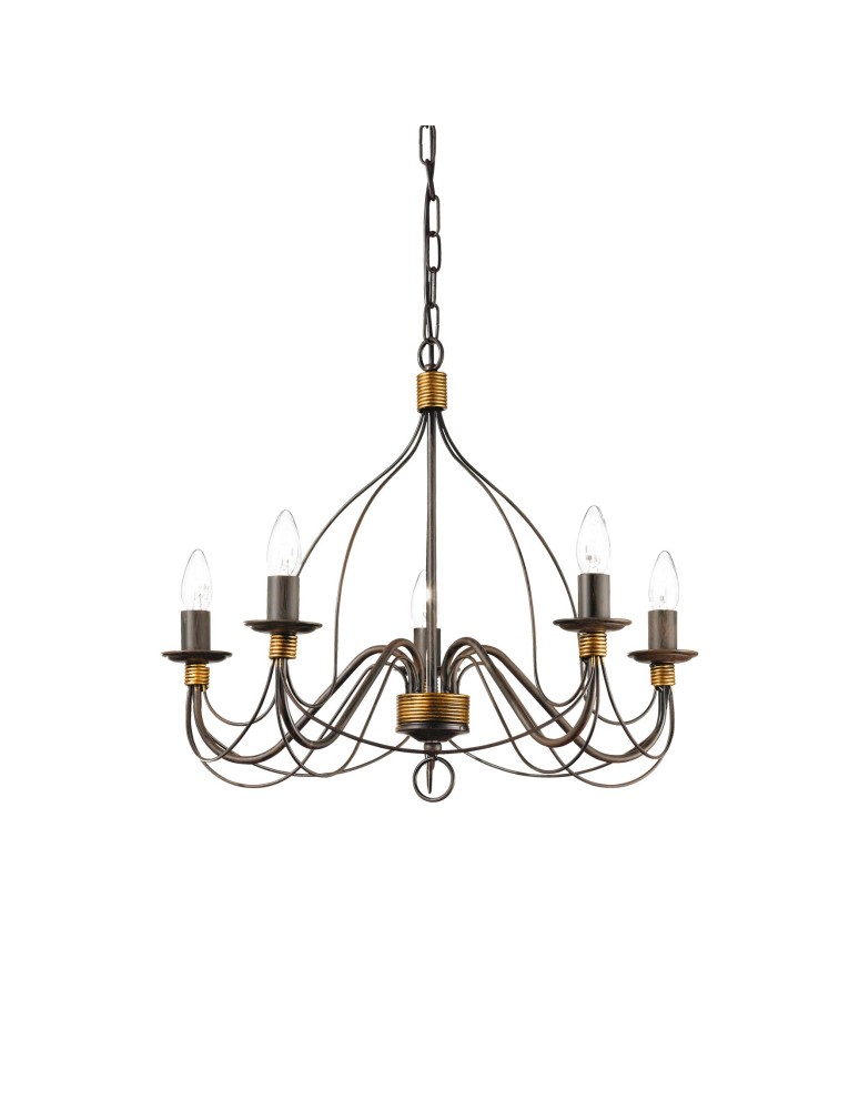 Ideal Lux Lampa Wisząca CORTE SP5 RUGGINE Rdzawy 057187