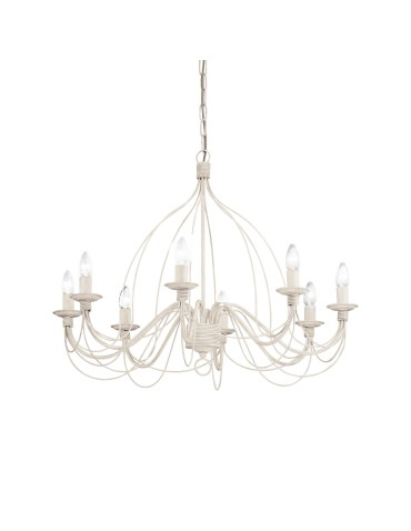 Ideal Lux Lampa Wisząca CORTE SP8 BIANCO Biały 005898