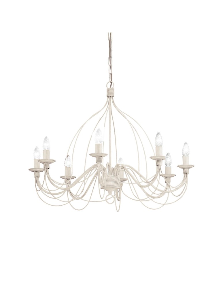 Ideal Lux Lampa Wisząca CORTE SP8 BIANCO Biały 005898