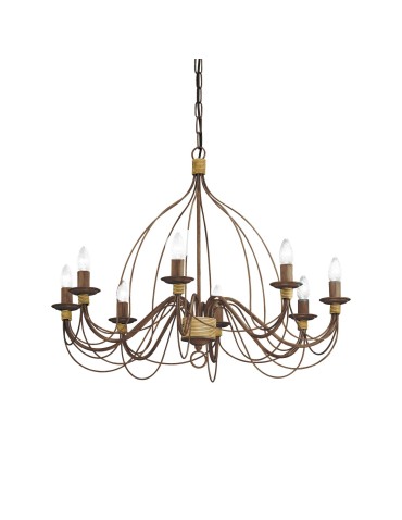 Ideal Lux Lampa Wisząca CORTE SP8 RUGGINE Rdzawy 057194