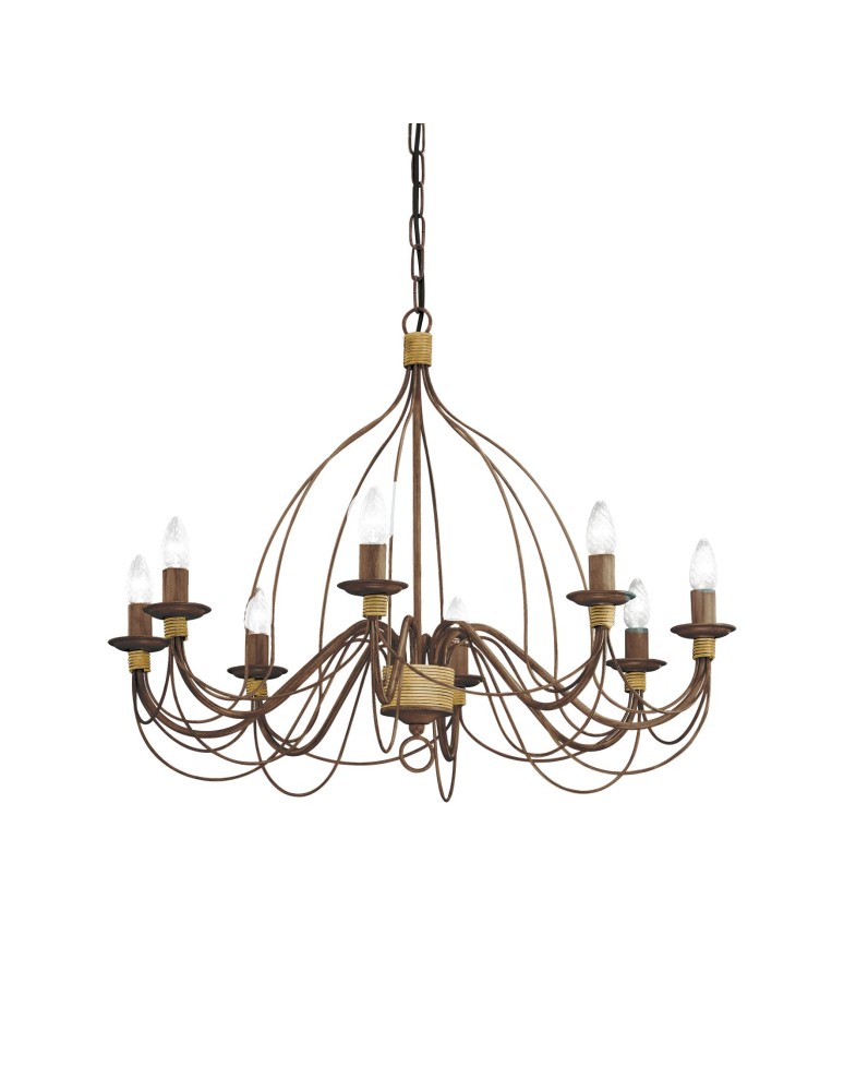 Ideal Lux Lampa Wisząca CORTE SP8 RUGGINE Rdzawy 057194