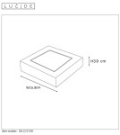 Square plafonds - Lucide BRICE-LED LED Ceiling Black 28117/17/30 - product 7