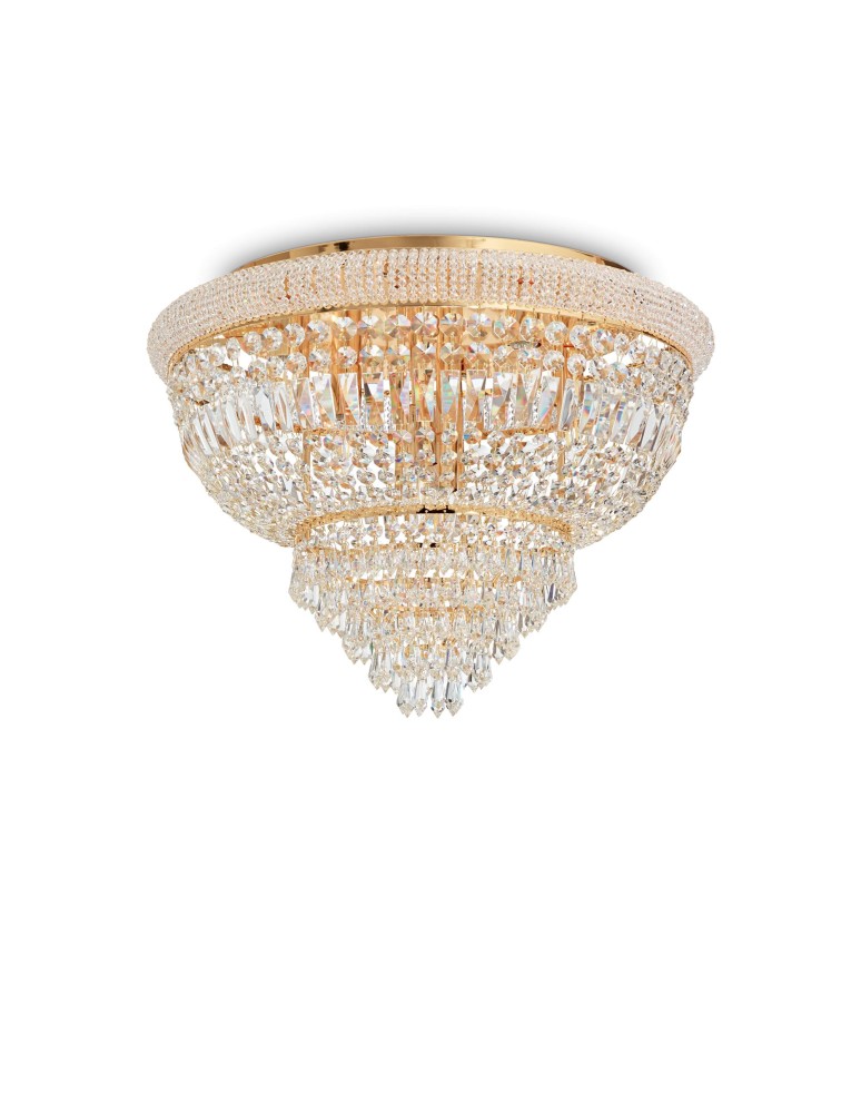 Ideal Lux Lampa Sufitowa DUBAI PL24 OTTONE Mosiądz/Złoty 243498
