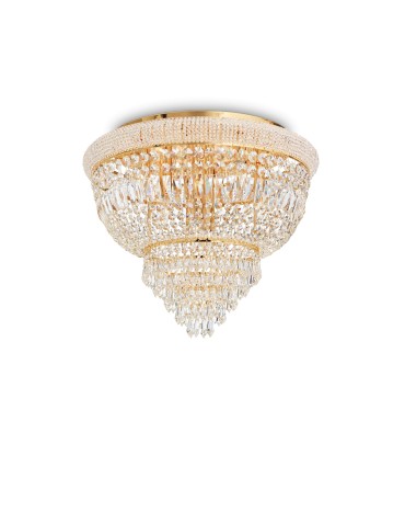 Ideal Lux Lampa Sufitowa DUBAI PL6 OTTONE Mosiądz 201016