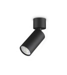 Ideal Lux Lampa Ścienna DYNAMITE AP1 MINI ROUND NERO Czarny 347646